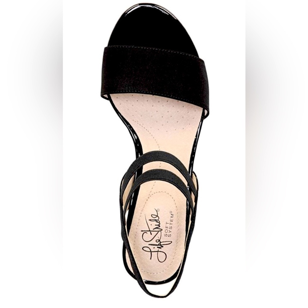 LIFE STRIDE Yolo Sandal Size 8.5W Black Soft System Footbed Women’s Dress Shoes - Picture 4 of 7